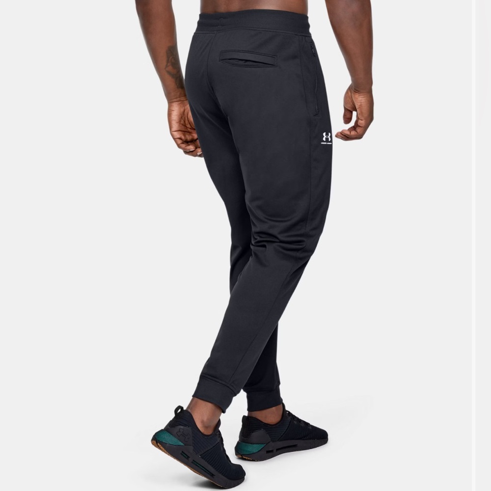 NWT [Under Armour] UA Sportstyle Classic Black Joggers Sweatpants Men’s S or L - Picture 3 of 14